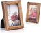 Beazac 4x6 Picture Frame Photo Display for Tabletop Display Wall Mount Solid Wood High Definition Glass Photo Frame Pack of 2 Carbonized Black